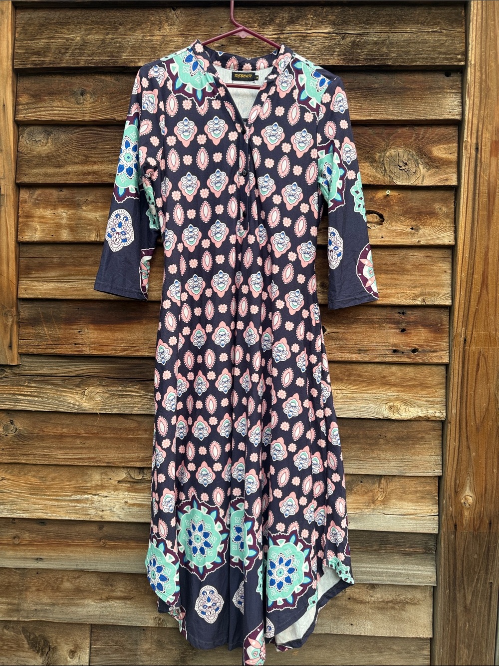 Reborn dress Henley 3/4 sleeve